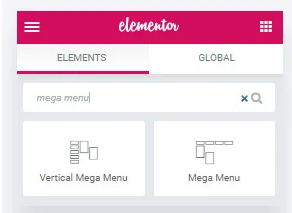 elementor mega menus