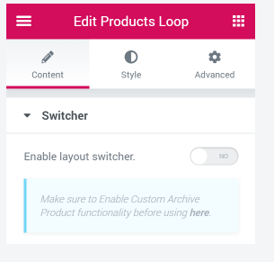 edit product loop